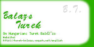 balazs turek business card